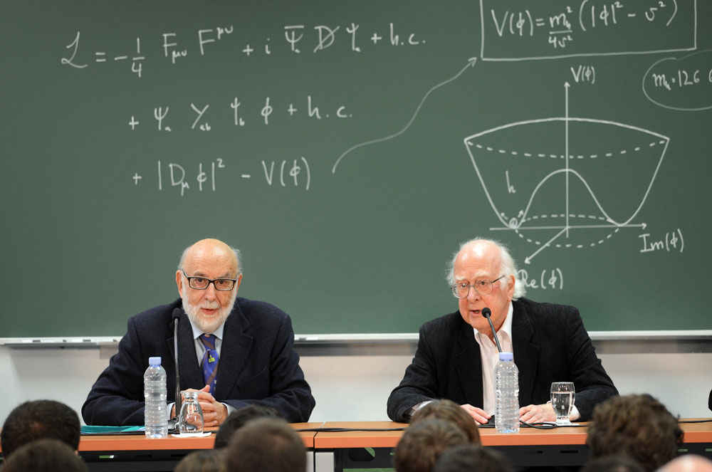 Encuentro científico con Peter Higgs, François Englert y Sergio Bertolucci